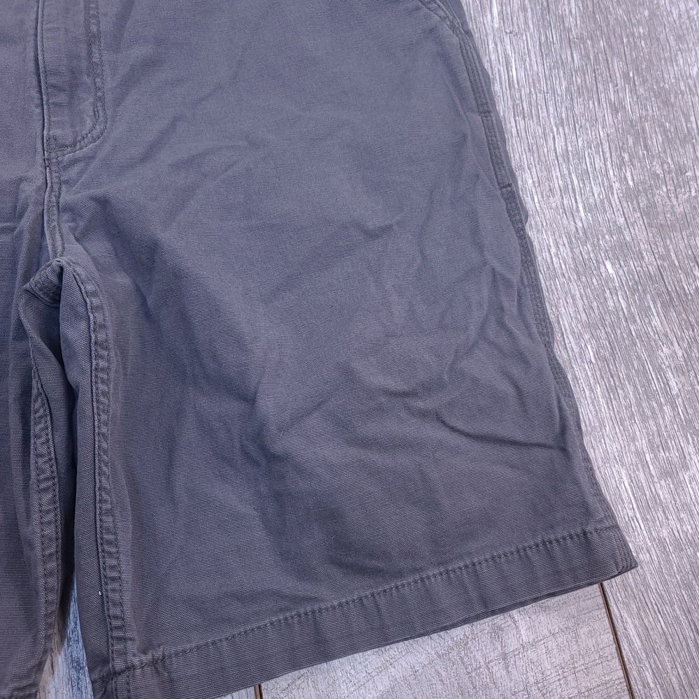 Carhartt Rigby Dungaree Shorts Mens 42 Gray Relaxed Fit Canvas Rugged Flex - Picture 3 of 7